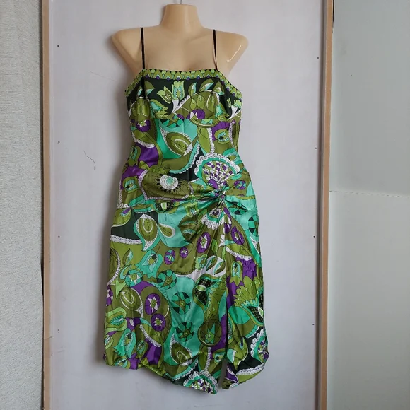 sophie wessex green dress Teal Embellished High-Low Cocktail Dress main image 1